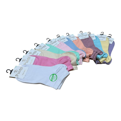 Kadın Bambu Patik Çorap – Asorti 12’li Paket (Terletmez & Konforlu)